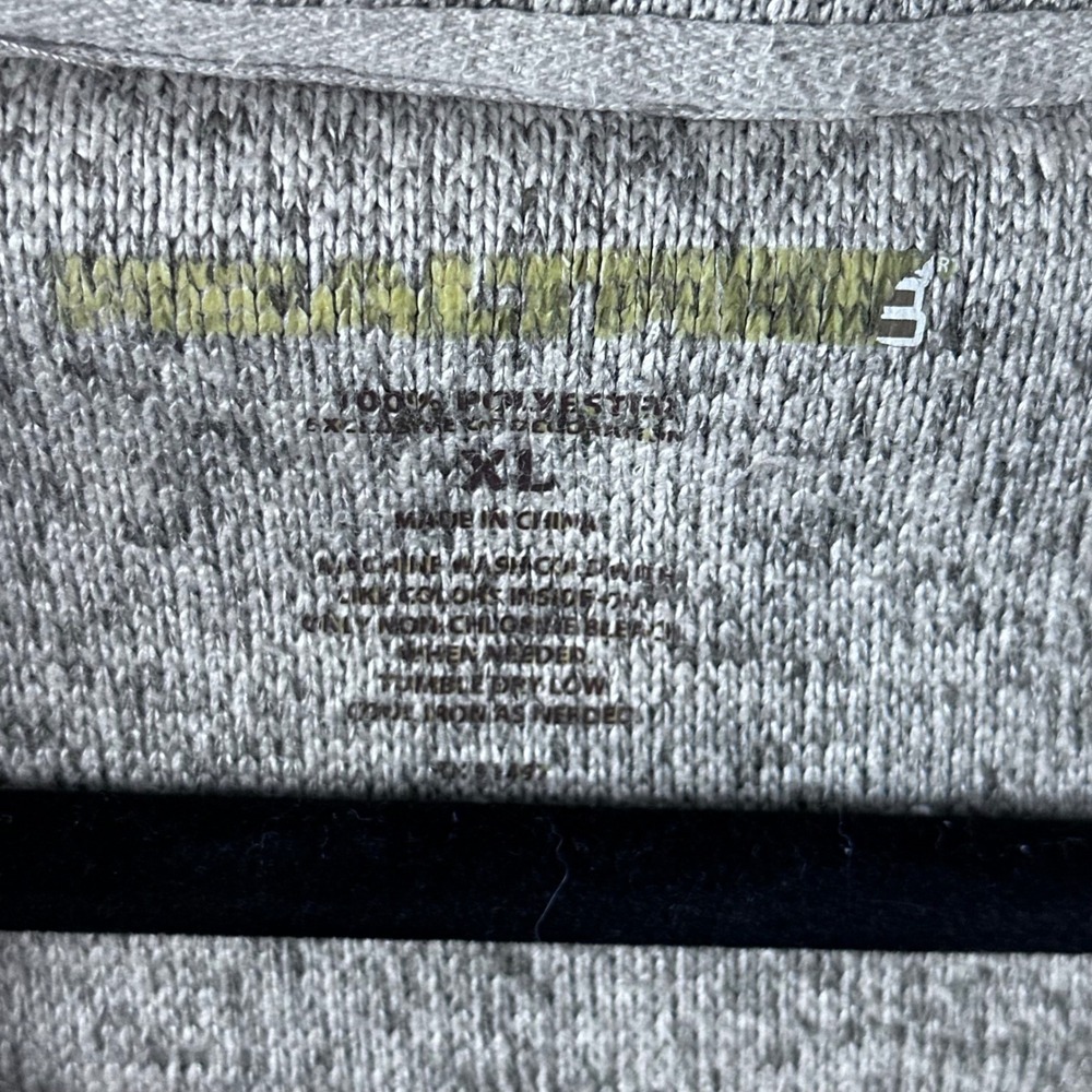 Realtree Mens XL Quarter Zip Pullover Sweater Oatmeal Heather Marl Fleece Lining - Picture 3 of 4
